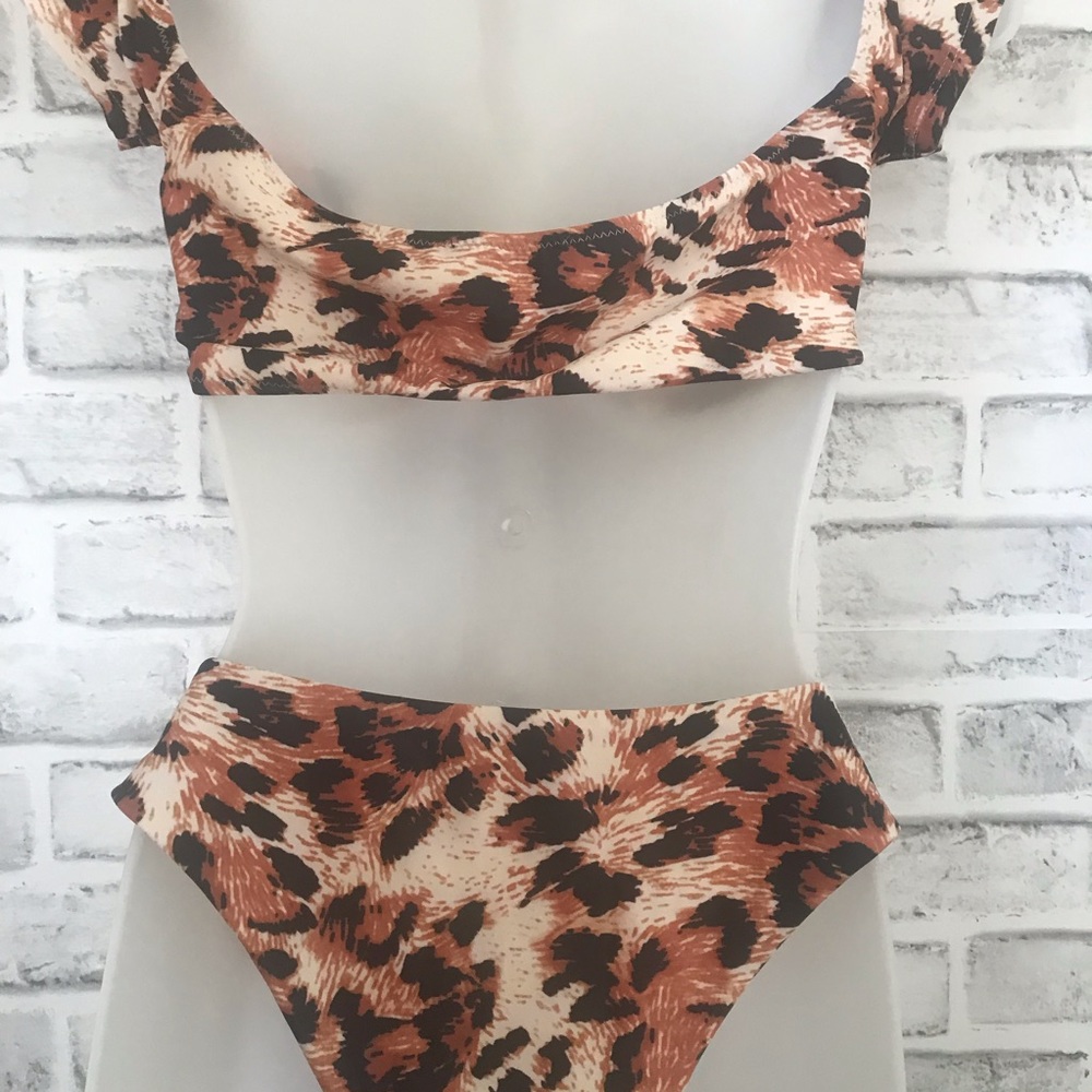 Leopard Tie Bikini NWT/Boutique - Picture 11 of 11